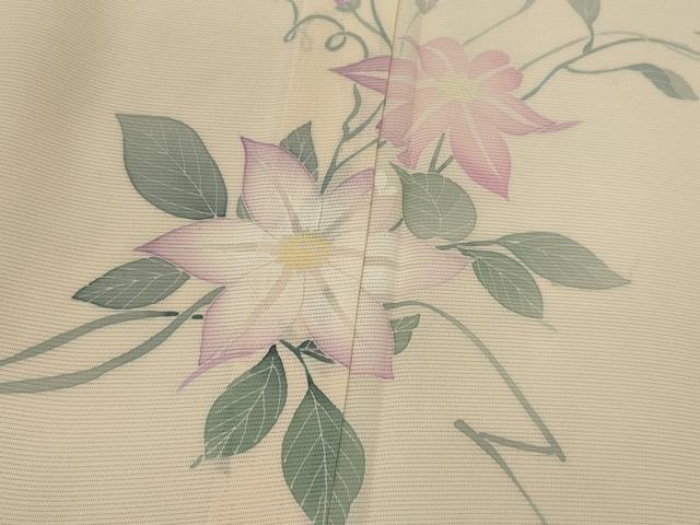 平和屋着物＊夏物　訪問着　絽　枝花文　正絹　逸品　CABG2291ze
