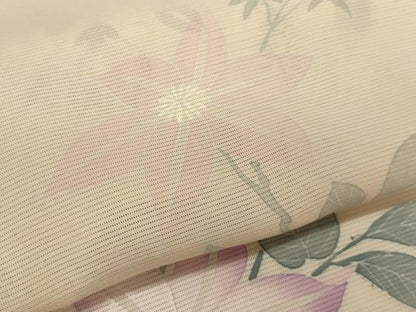平和屋着物＊夏物　訪問着　絽　枝花文　正絹　逸品　CABG2291ze
