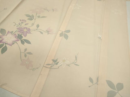 平和屋着物＊夏物　訪問着　絽　枝花文　正絹　逸品　CABG2291ze