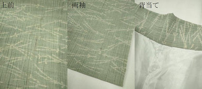 平和屋着物＊夏物　小千谷ちぢみ　松葉文　麻　逸品　CABG2303ze