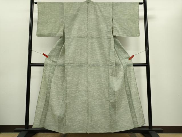 平和屋着物＊夏物　小千谷ちぢみ　松葉文　麻　逸品　CABG2303ze
