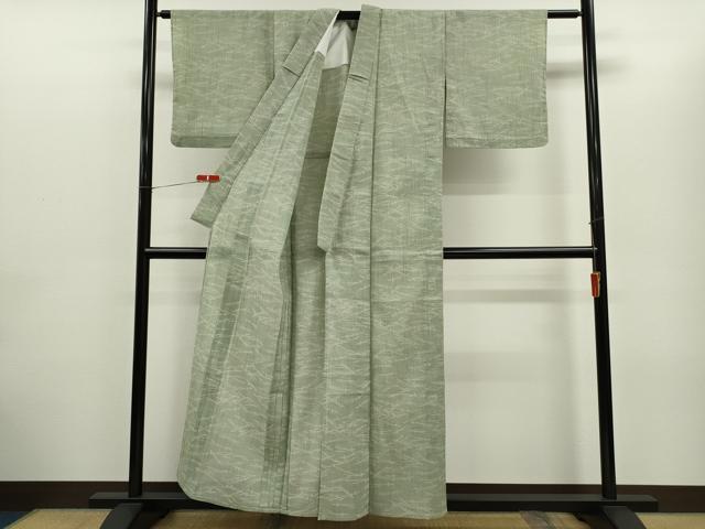 平和屋着物＊夏物　小千谷ちぢみ　松葉文　麻　逸品　CABG2303ze