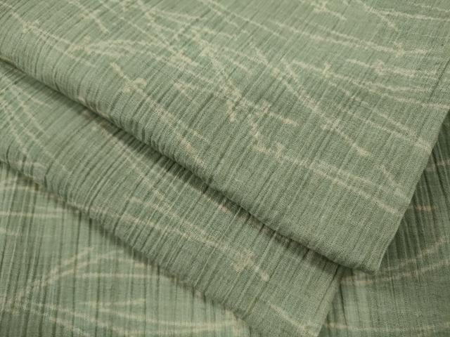 平和屋着物＊夏物　小千谷ちぢみ　松葉文　麻　逸品　CABG2303ze
