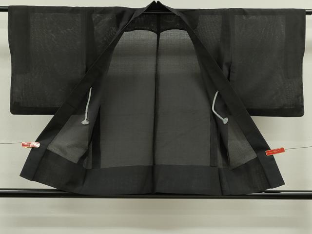 平和屋着物▽羽織　スリーシーズン　春夏秋　塵除け　色無地　黒色　正絹　逸品　CABG2307ze