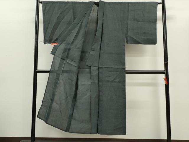 平和屋着物＊夏物　男性　石川県指定無形文化財　能登上布　本麻手織上布　100亀甲　総詰め　麻　逸品　CABG2309ze