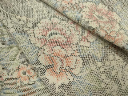 平和屋着物＊夏物　大島紬　夏大島　草花文　正絹　逸品　CABG2313ze