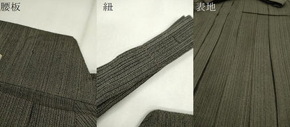 平和屋着物＊夏物　男性　行灯袴　縦絽　縞　正絹　逸品　CABG2315ze