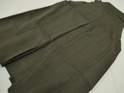 平和屋着物＊夏物　男性　行灯袴　縦絽　縞　正絹　逸品　CABG2315ze