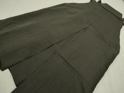 平和屋着物＊夏物　男性　行灯袴　縦絽　縞　正絹　逸品　CABG2316ze