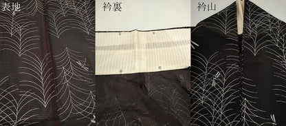 平和屋着物＊夏物　小紋　絽　トンボ　草木文　正絹　逸品　CABG2320ze