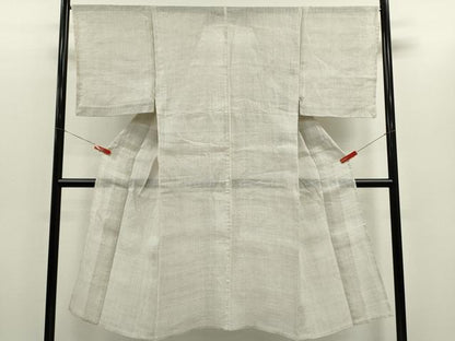 平和屋着物＊夏物　男性　本塩沢　小千谷ちぢみ　十字絣　麻　逸品　CABG2347ze