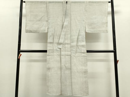 平和屋着物＊夏物　男性　本塩沢　小千谷ちぢみ　十字絣　麻　逸品　CABG2347ze