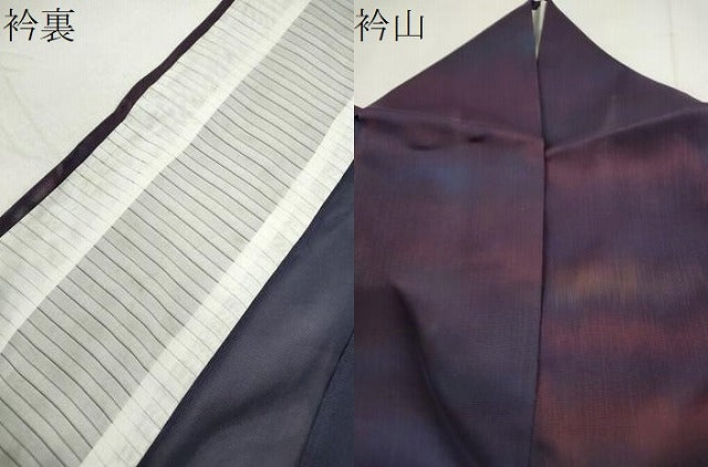 平和屋着物＊夏物　小紋　紗　霞文　正絹　逸品　CABG2349ze