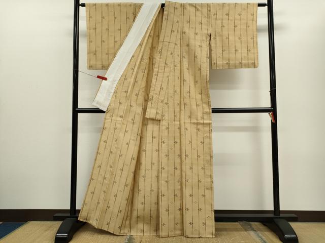 平和屋着物＊夏物　紗紬　琉球絣文様　正絹　逸品　CABG2351ze
