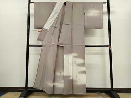 平和屋着物＊夏物　訪問着　絽　友禅　籬草花文　暈し染め　正絹　逸品　CABG2352ze
