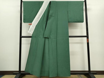 平和屋着物＊夏物　色無地　絽　木賊色　正絹　逸品　未使用　CABG2357ze