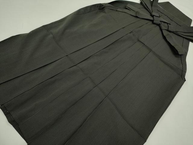 平和屋着物＊夏物　男性　馬乗り袴　縦絽　縞　正絹　逸品　CABG2359ze