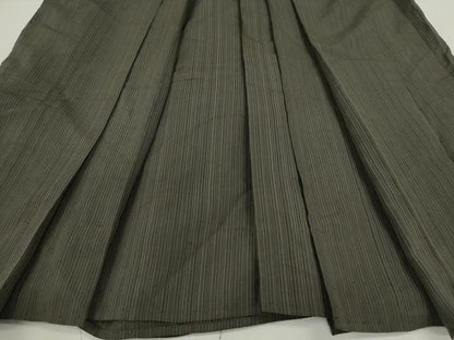 平和屋着物＊夏物　男性　馬乗り袴　縦絽　縞　正絹　逸品　CABG2360ze