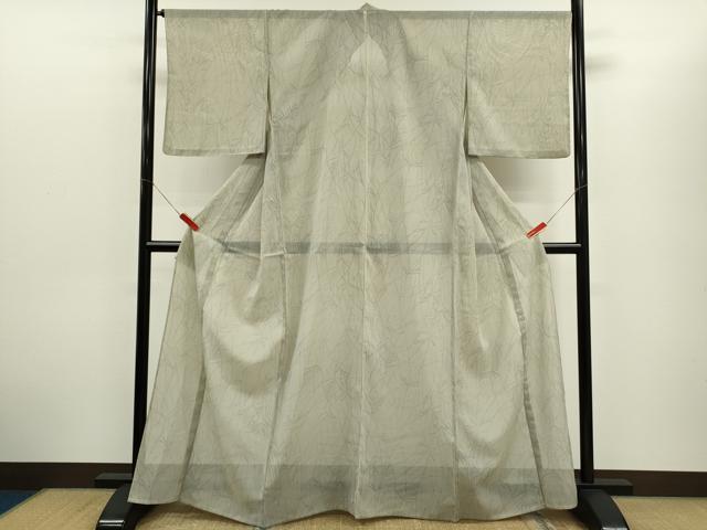 平和屋着物＊夏物　小紋　絽　芒　洗える着物　CABG2363ze