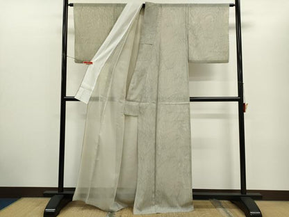 平和屋着物＊夏物　小紋　絽　芒　洗える着物　CABG2363ze