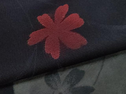 平和屋着物＊夏物　小紋　紗　草花文　正絹　逸品　未使用　CABG2367ze