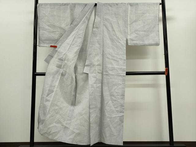 平和屋着物＊夏物　男性　小紋・浴衣兼用　亀甲柄　綿麻　逸品　CABG2371ze