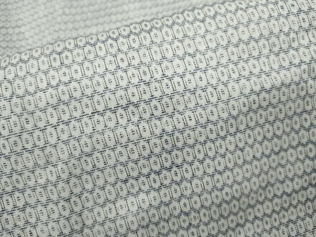 平和屋着物＊夏物　男性　小紋・浴衣兼用　亀甲柄　綿麻　逸品　CABG2371ze
