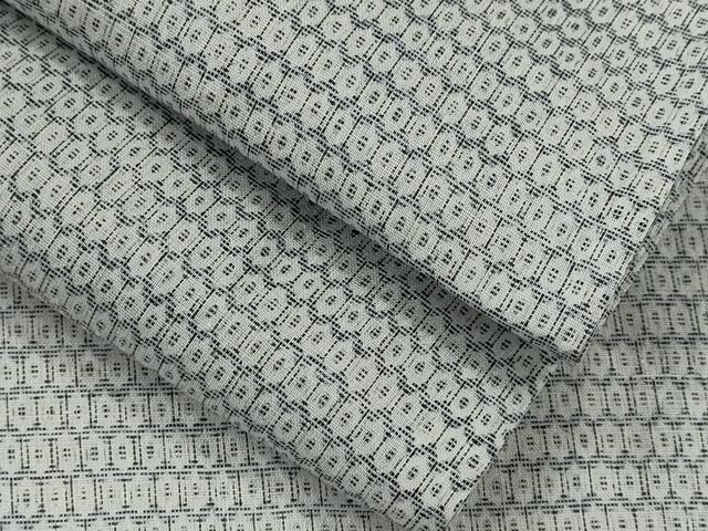 平和屋着物＊夏物　男性　小紋・浴衣兼用　亀甲柄　綿麻　逸品　CABG2371ze