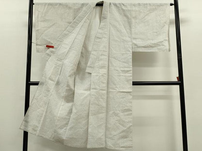 平和屋着物＊夏物　男性　小紋・浴衣兼用　吉祥文　綿麻　逸品　CABG2373ze
