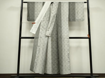 平和屋着物＊夏物　訪問着　絽　網目文様　洗える着物　CABG2380ze