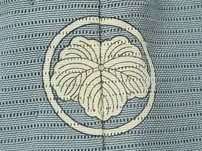 平和屋着物＊夏物　色無地　絽　灰青色　正絹　逸品　CABG2385ze