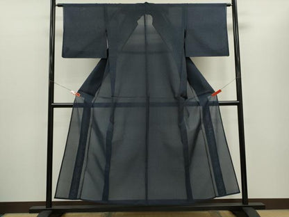 平和屋着物＊夏物　紗紬　霞文　正絹　逸品　CABG2386ze