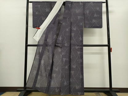 平和屋着物＊夏物　紗紬　草木文　正絹　逸品　未使用　CABG2391ze