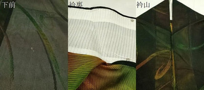 平和屋着物＊夏物　小紋　風通紗　吉祥文　暈し染め　正絹　逸品　CABG2392ze