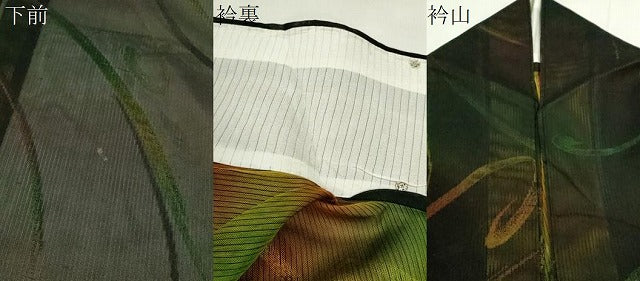 平和屋着物＊夏物　小紋　風通紗　吉祥文　暈し染め　正絹　逸品　CABG2392ze