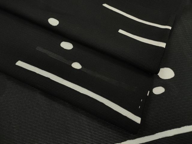 平和屋着物＊夏物　訪問着　絽　吉祥文　黒地　正絹　逸品　未使用　CABG2395ze