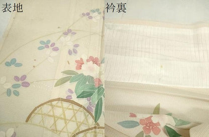 平和屋着物＊夏物　訪問着　絽　友禅　籬枝花文　暈し染め　正絹　逸品　CABG2397ze
