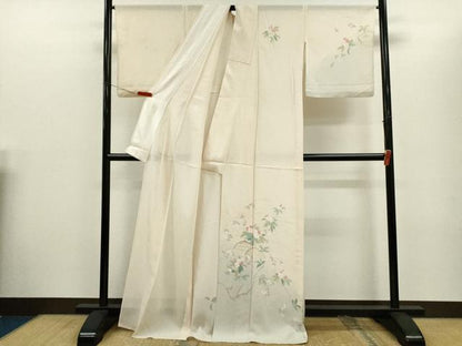 平和屋着物＊夏物　訪問着　絽　友禅　籬枝花文　暈し染め　正絹　逸品　CABG2397ze