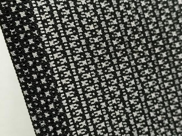 平和屋着物＊夏物　江戸小紋　伝統工芸士　義一作　縦絽　吉祥文　黒地　正絹　逸品　CABG2398ze