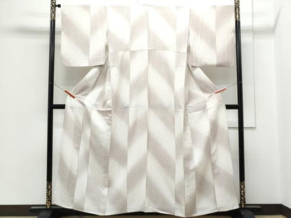 平和屋着物▽上質な小紋　単衣　吉祥文　正絹　逸品　CABG2433th