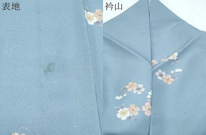 平和屋着物▽小紋　単衣　花丸文　洗える着物　CABG2438th