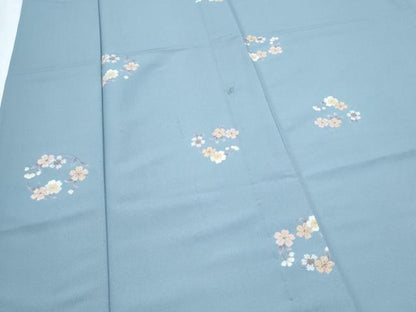 平和屋着物▽小紋　単衣　花丸文　洗える着物　CABG2438th