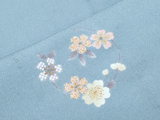平和屋着物▽小紋　単衣　花丸文　洗える着物　CABG2438th