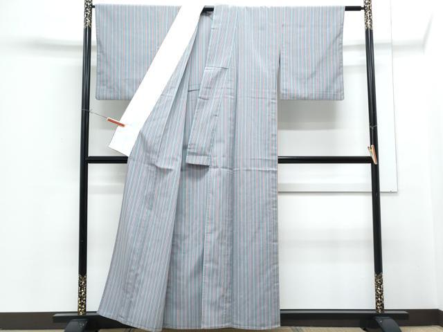 平和屋着物▽上質な小紋　単衣　間道　正絹　逸品　CABG2443th