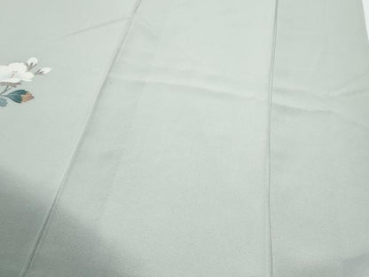 平和屋着物▽訪問着　単衣　友禅　草花文　暈し染め　正絹　逸品　CABG2452th