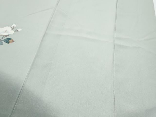 平和屋着物▽訪問着　単衣　友禅　草花文　暈し染め　正絹　逸品　CABG2452th