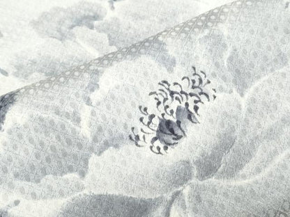 平和屋着物▽訪問着　単衣　手描き　草花文　正絹　逸品　CABG2454th