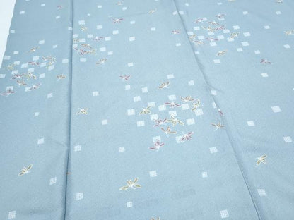 平和屋着物▽小紋　単衣　舞花文　洗える着物　CABG2460th