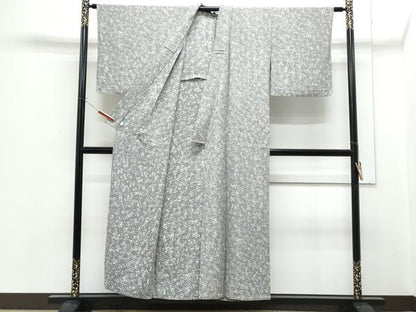 平和屋着物▽上質な小紋　単衣　吉祥文　正絹　逸品　CABG2462th