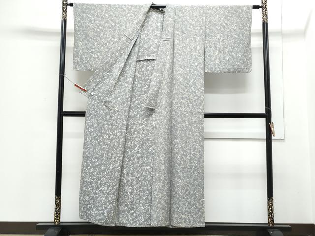 平和屋着物▽上質な小紋　単衣　吉祥文　正絹　逸品　CABG2462th